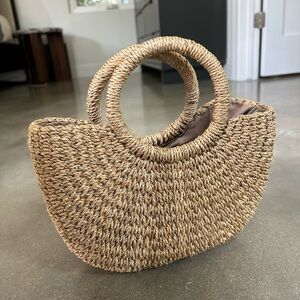 Sea and Grass rattan purse